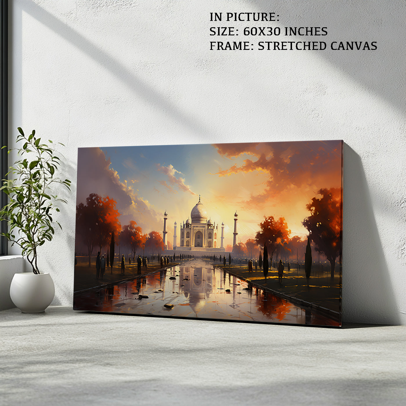 Artwork in Natural Wood Frame