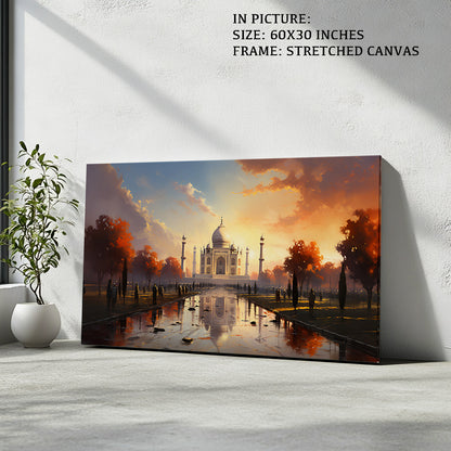 Artwork in Natural Wood Frame