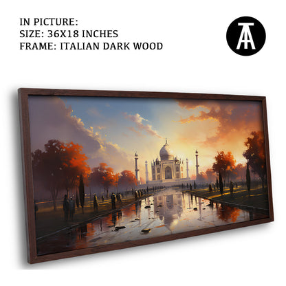 Artwork in Dark Wood Frame
