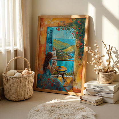 Boho Art Painting in a Lifestyle Setting