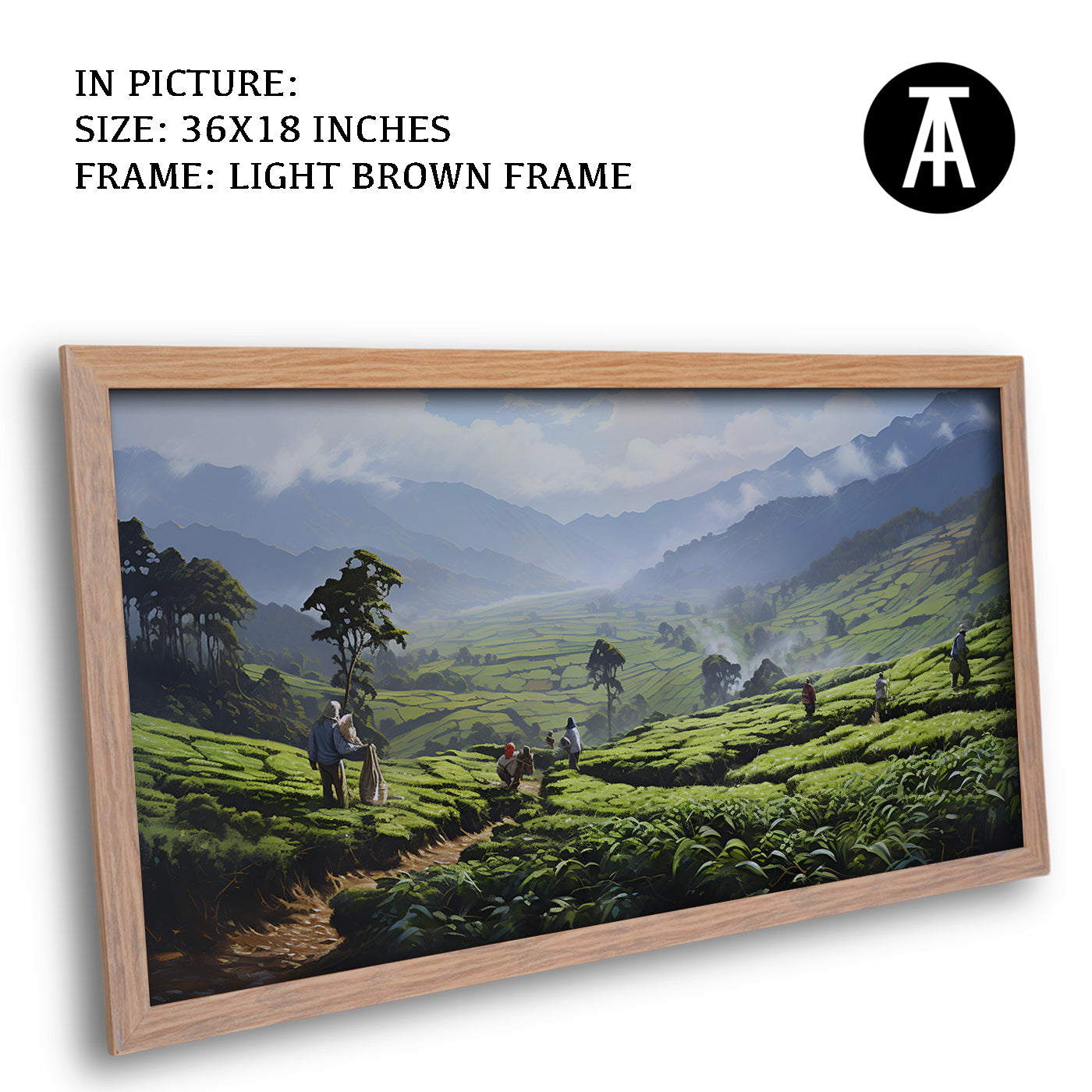 Artwork in Dark Brown Frame