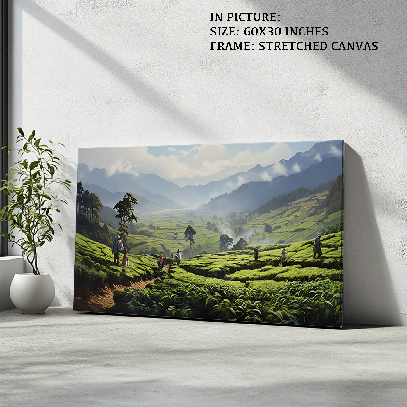 Artwork in Natural Wood Frame
