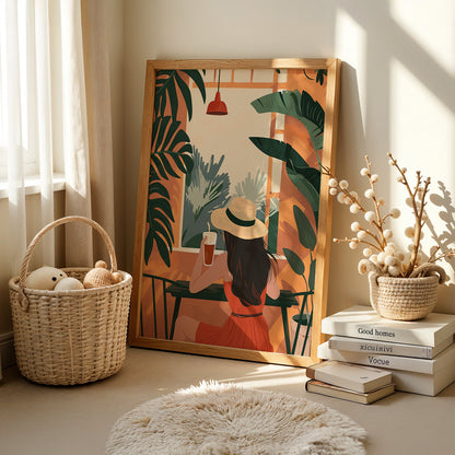 Boho Art Painting in a Lifestyle Setting
