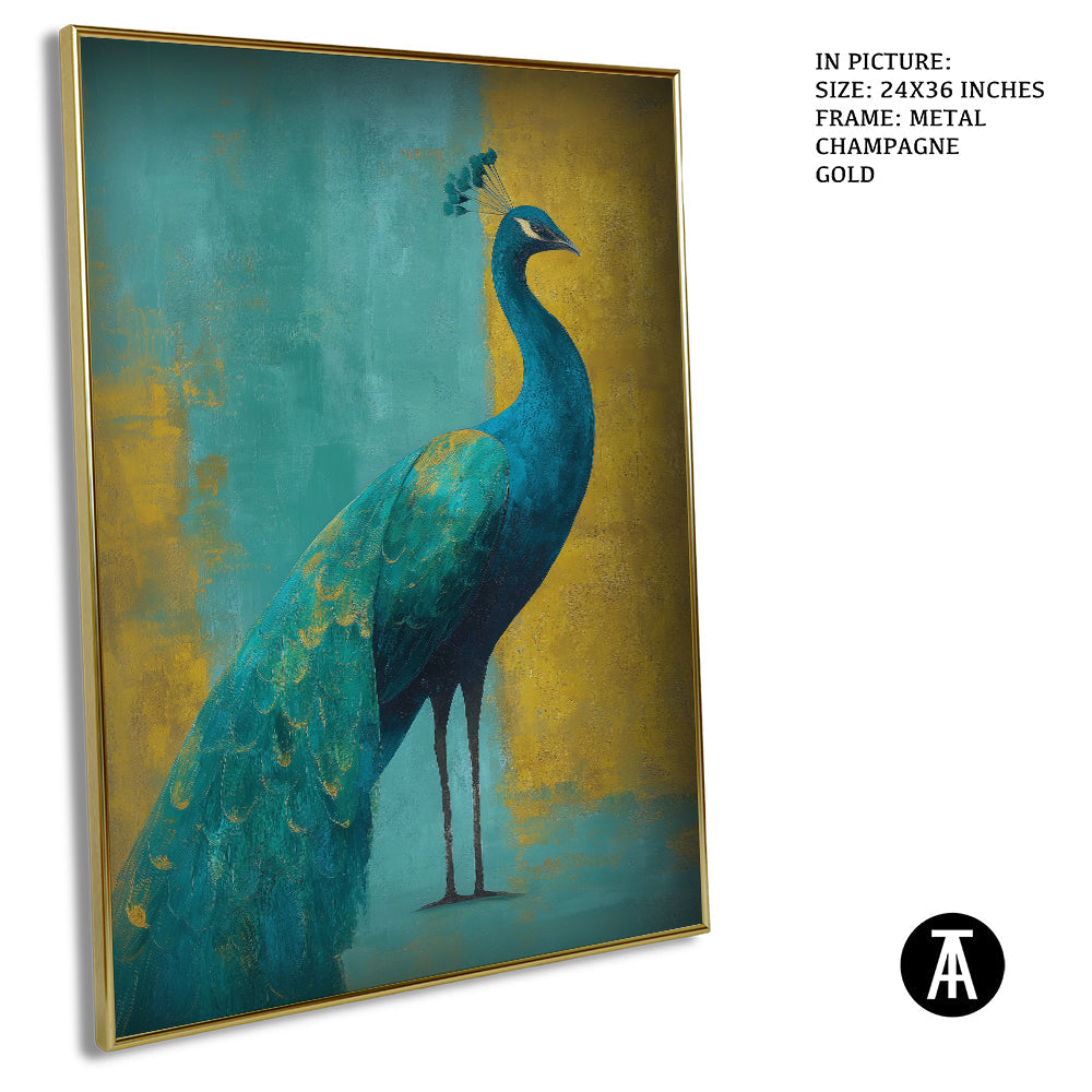 Artwork in Metal Champagne Gold Frame