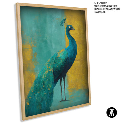 Artwork in Natural Wood Frame
