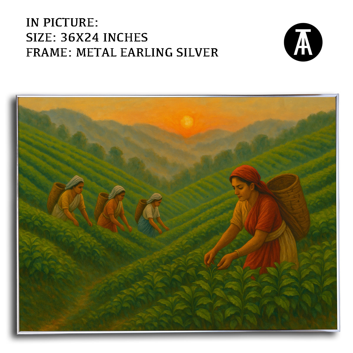 Artwork in Metal Earling Silver Frame
