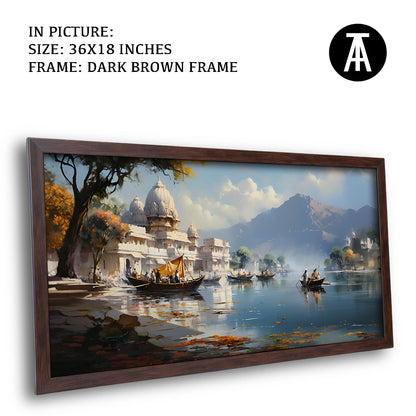 Artwork in Metal Champagne Gold Frame