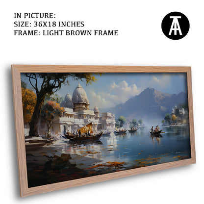 Artwork in Dark Brown Frame