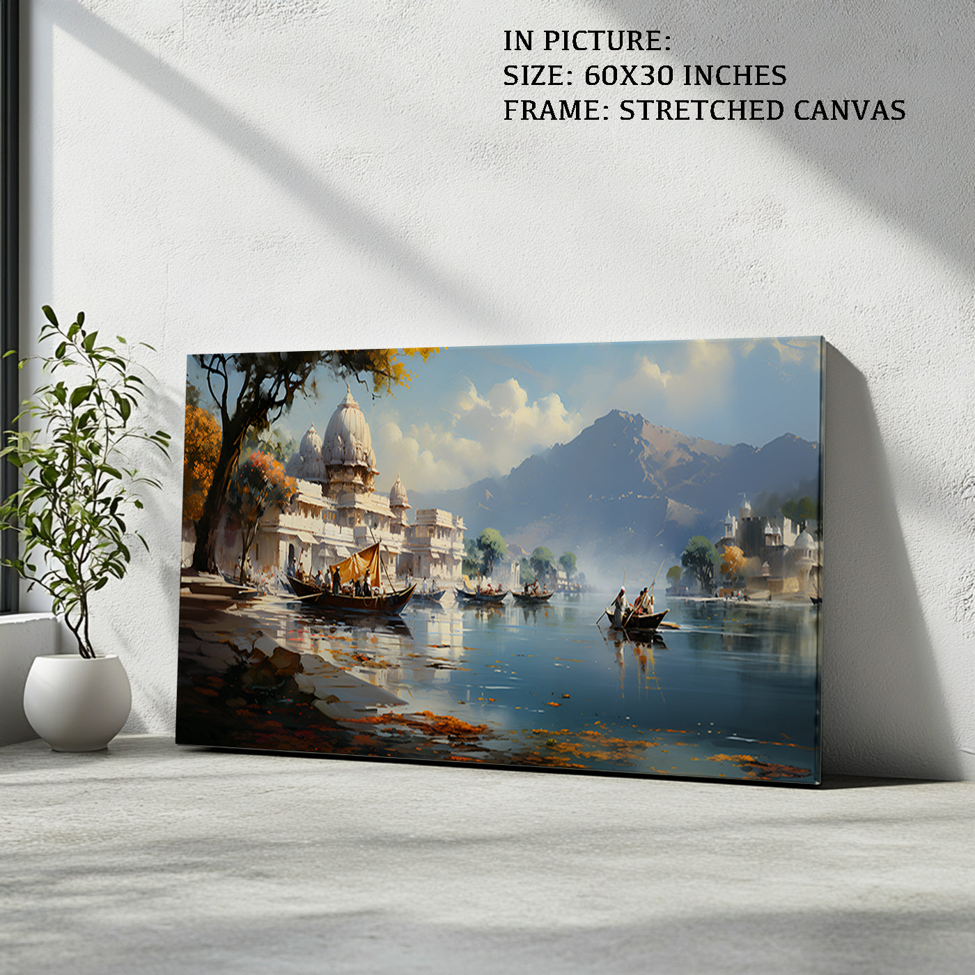 Artwork in Natural Wood Frame