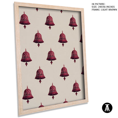 Artwork in Light Brown Frame