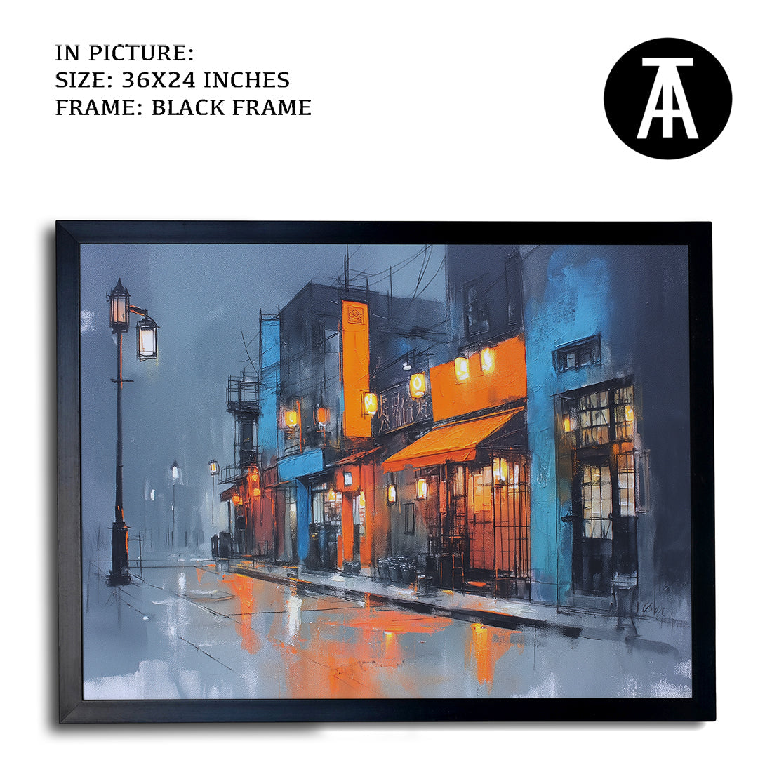 Artwork in Metal Champagne Gold Frame