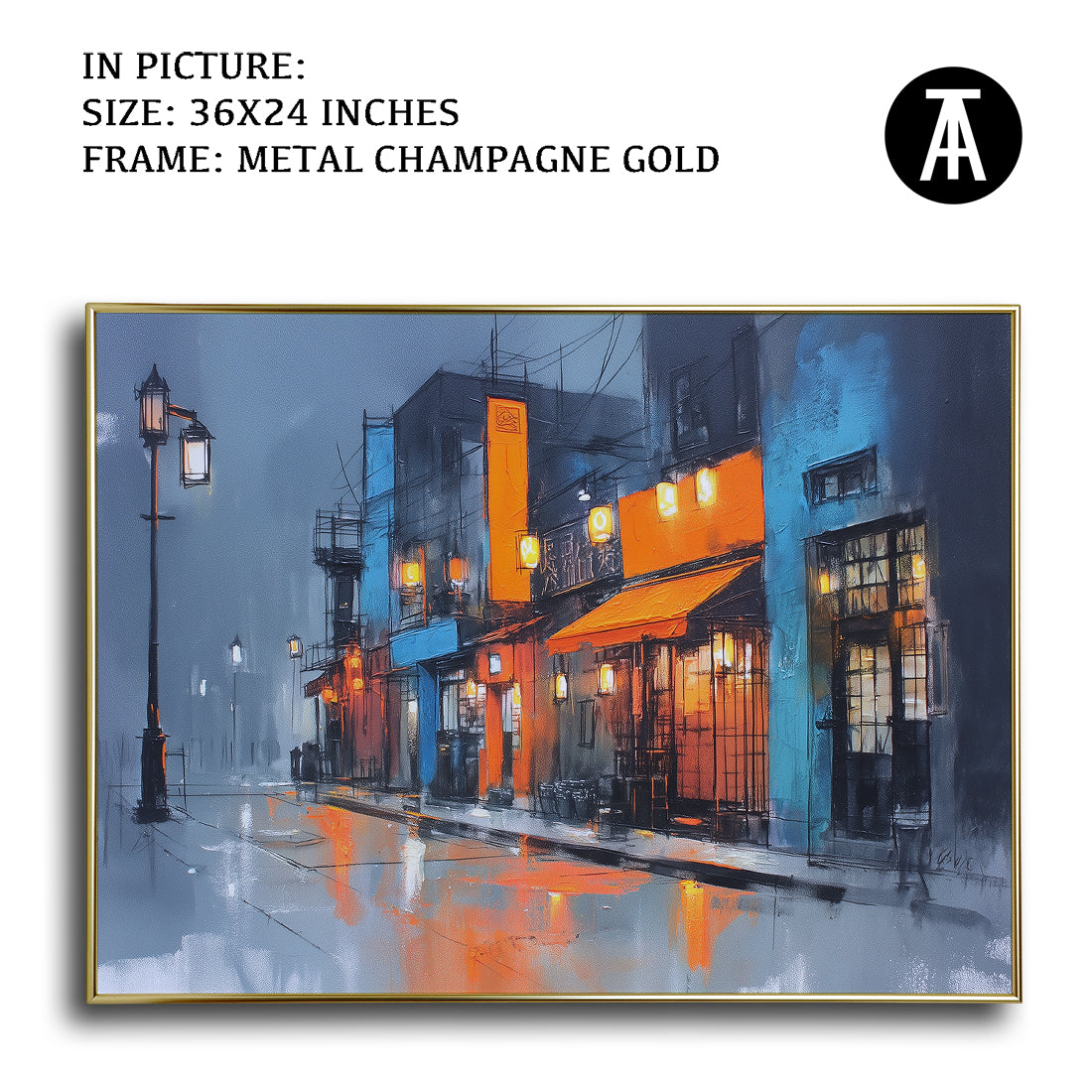 Artwork in Dark Brown Frame