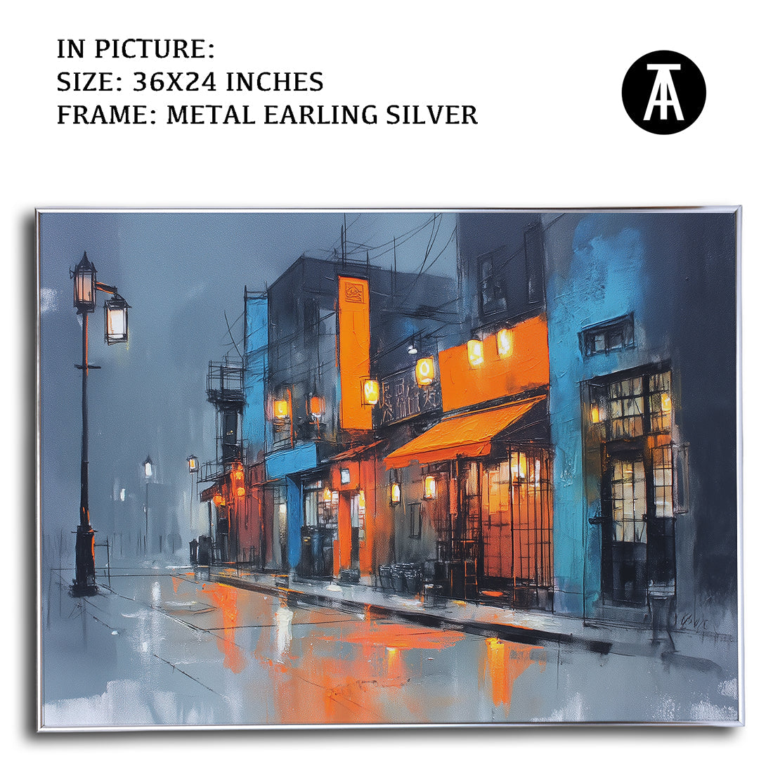 Artwork in Light Brown Frame
