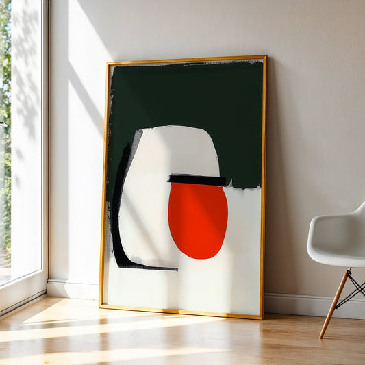 Abstract Art in a Lifestyle Setting Temporal Red by NYC Abstract