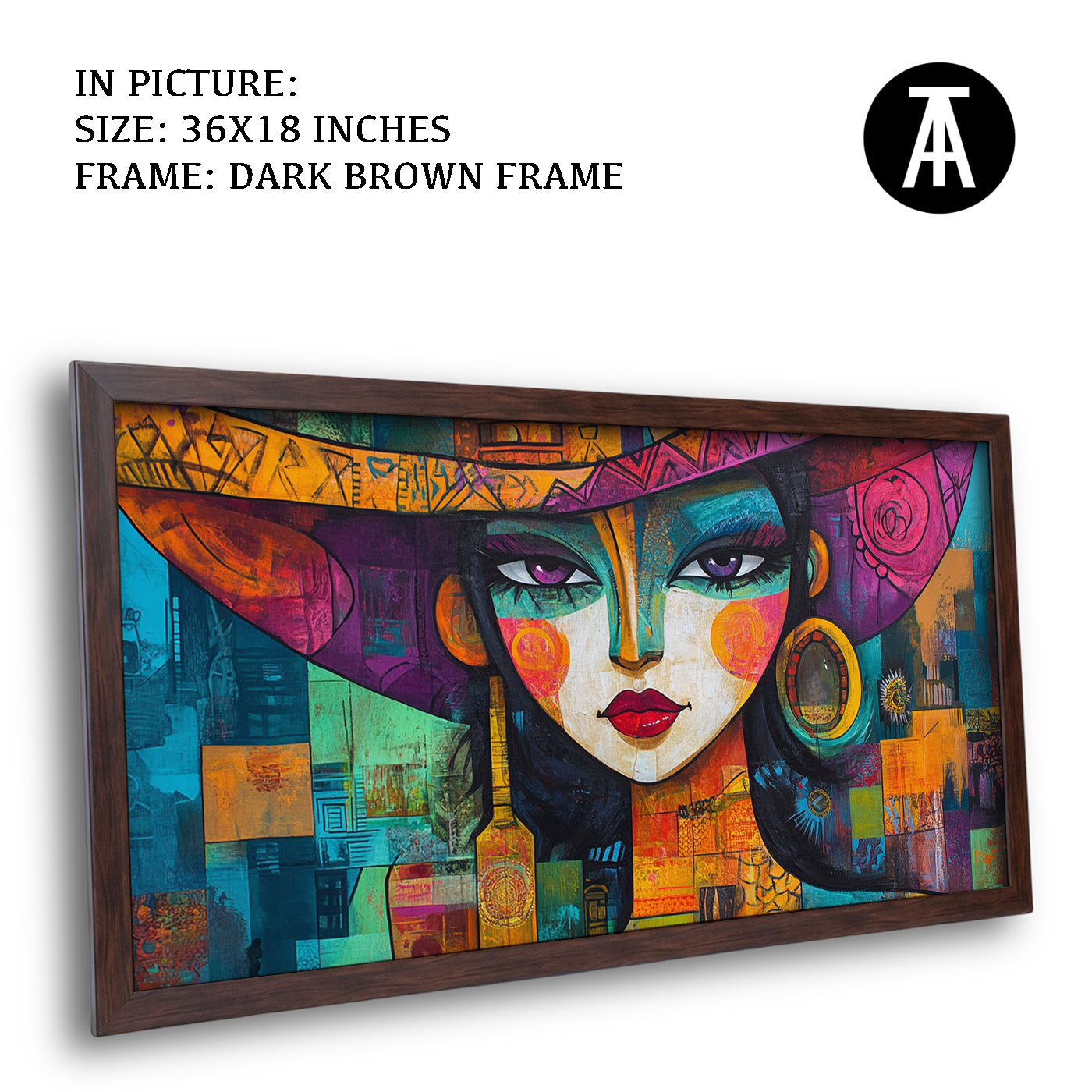 Artwork in Metal Champagne Gold Frame