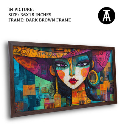Artwork in Metal Champagne Gold Frame