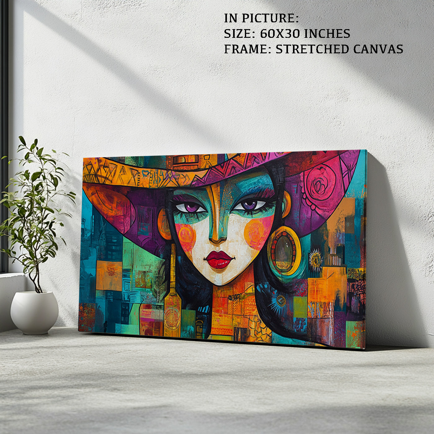 Artwork in Natural Wood Frame