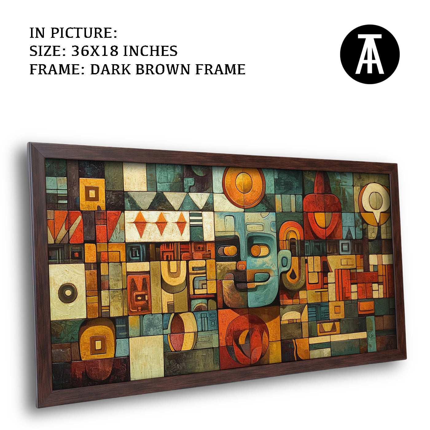 Artwork in Metal Champagne Gold Frame