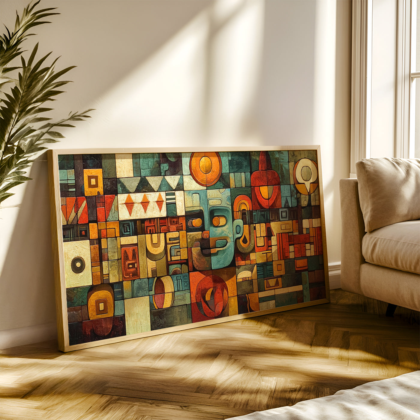 Modern Art Painting in a Lifestyle Setting