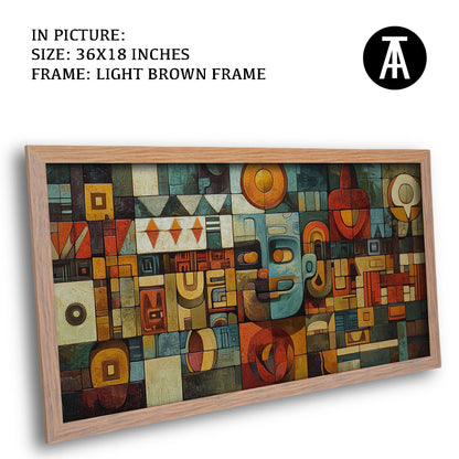 Artwork in Dark Brown Frame