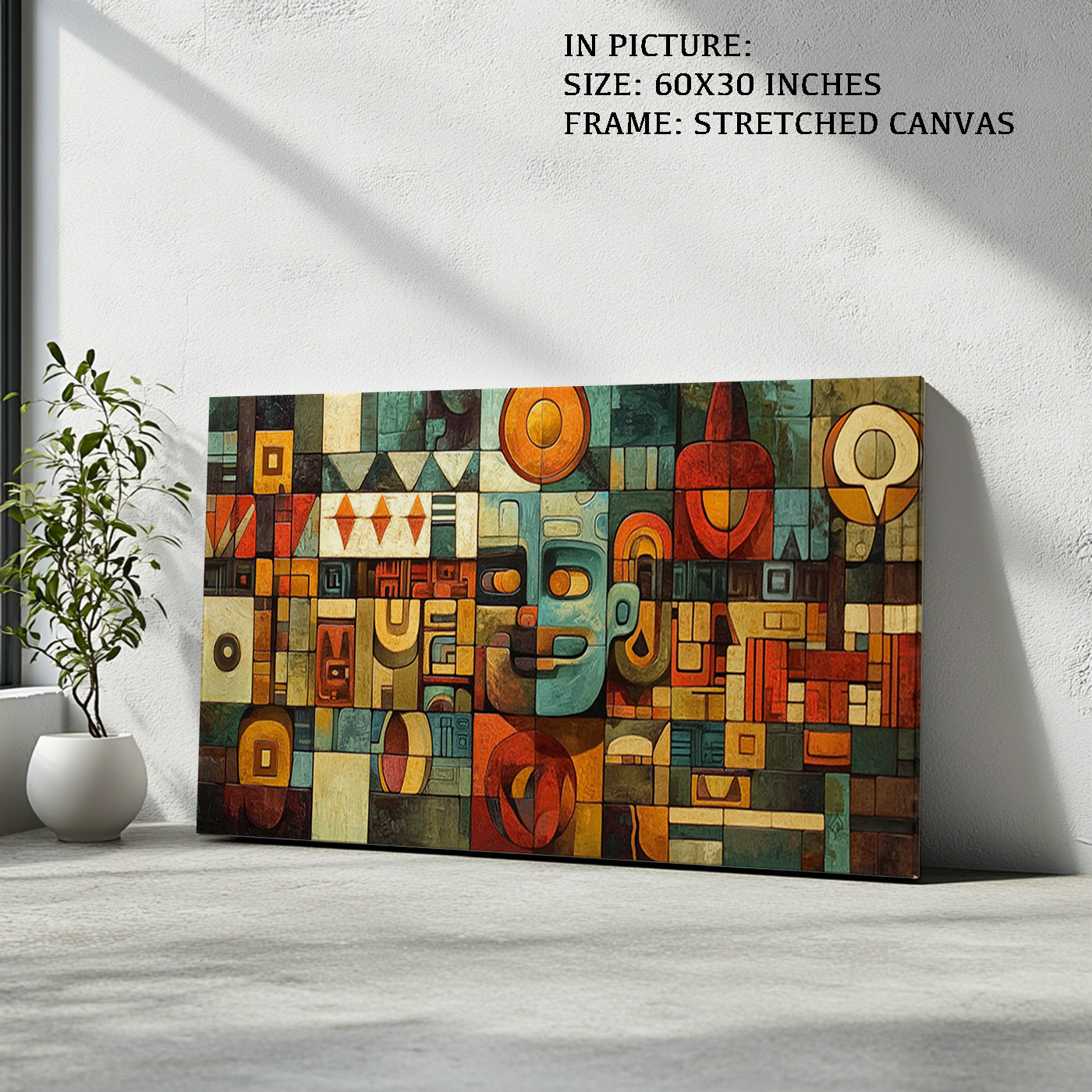 Artwork in Natural Wood Frame