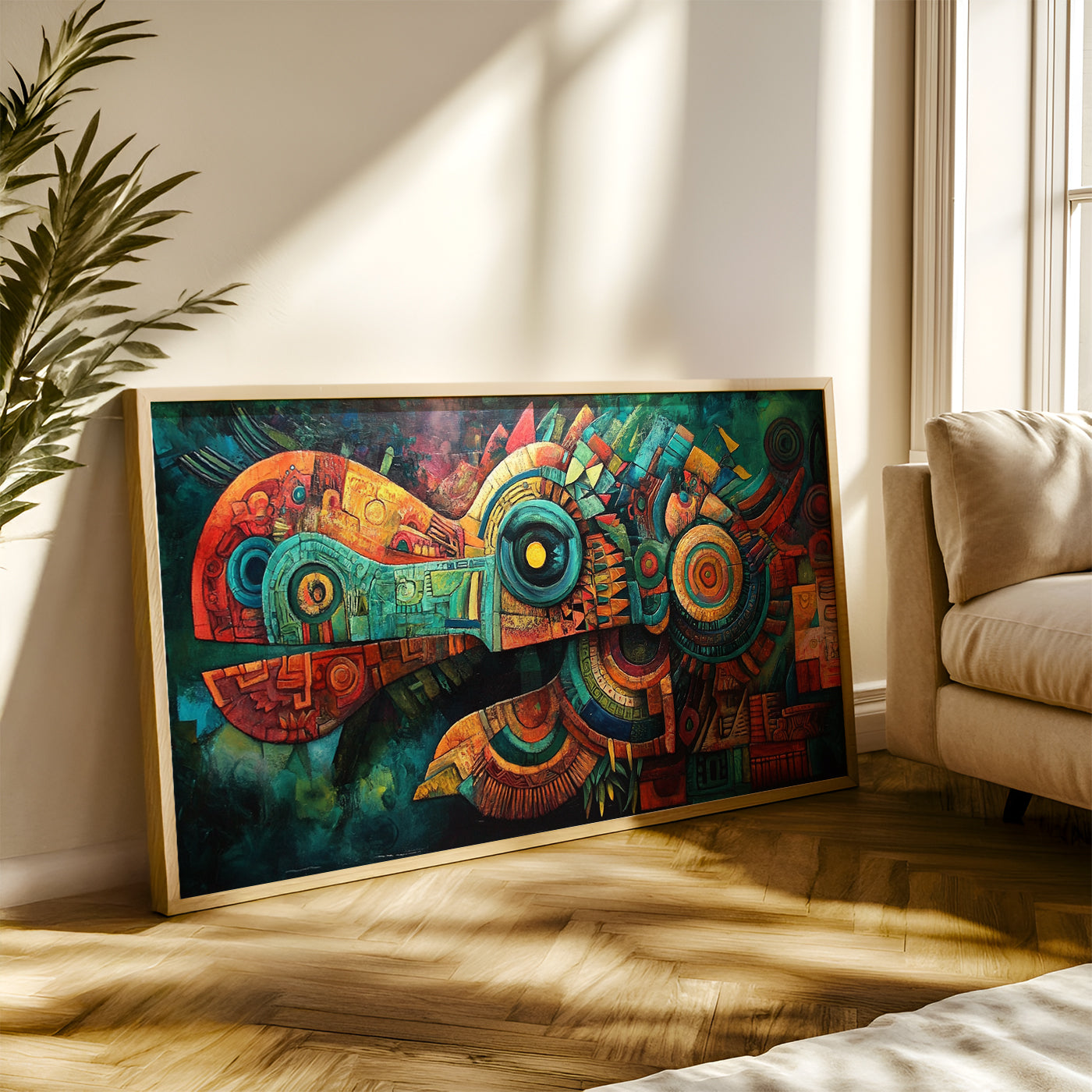 Modern Art Painting in a Lifestyle Setting