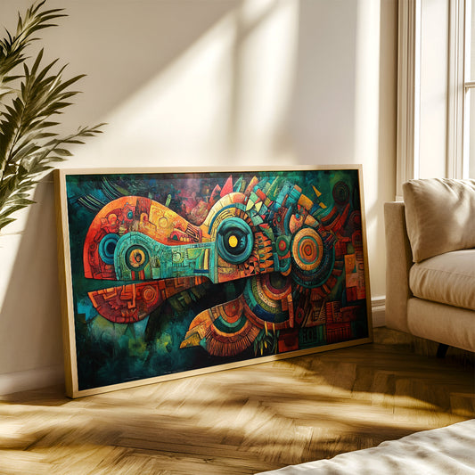 Modern Art Painting in a Lifestyle Setting