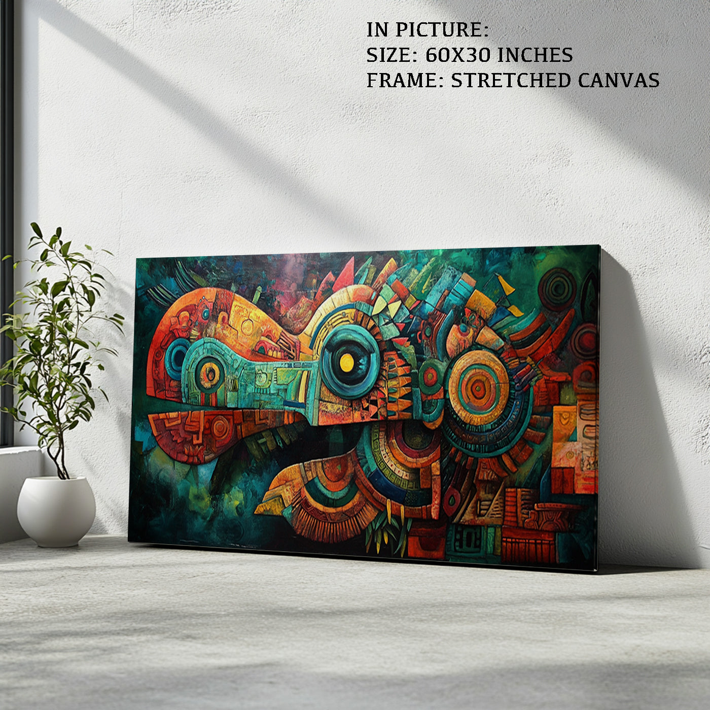 Artwork in Natural Wood Frame