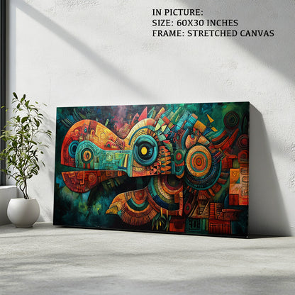 Artwork in Natural Wood Frame