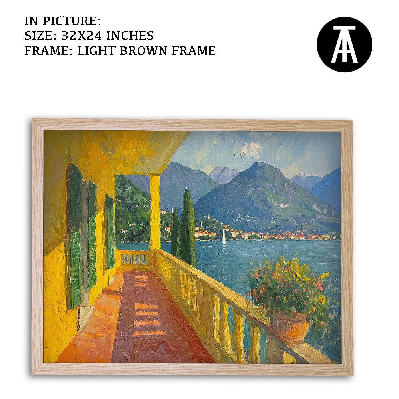 Artwork in Dark Brown Frame