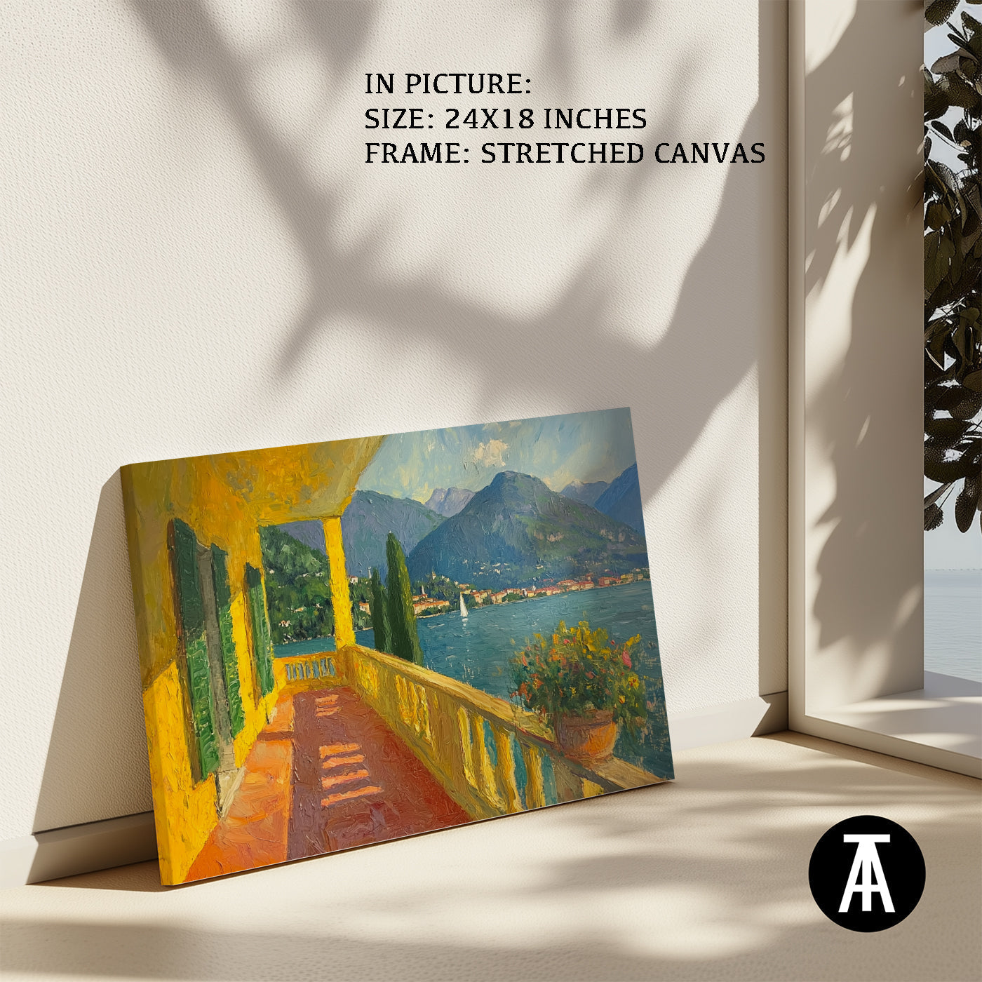 Artwork in Natural Wood Frame