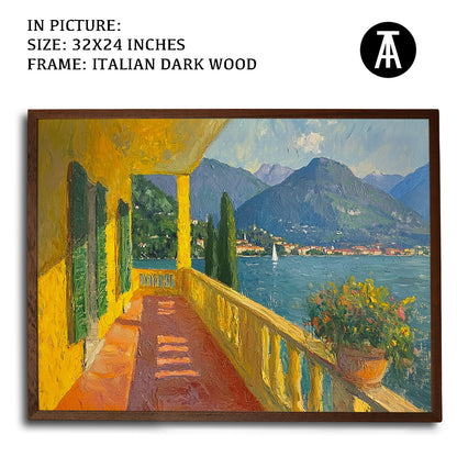 Artwork in Dark Wood Frame