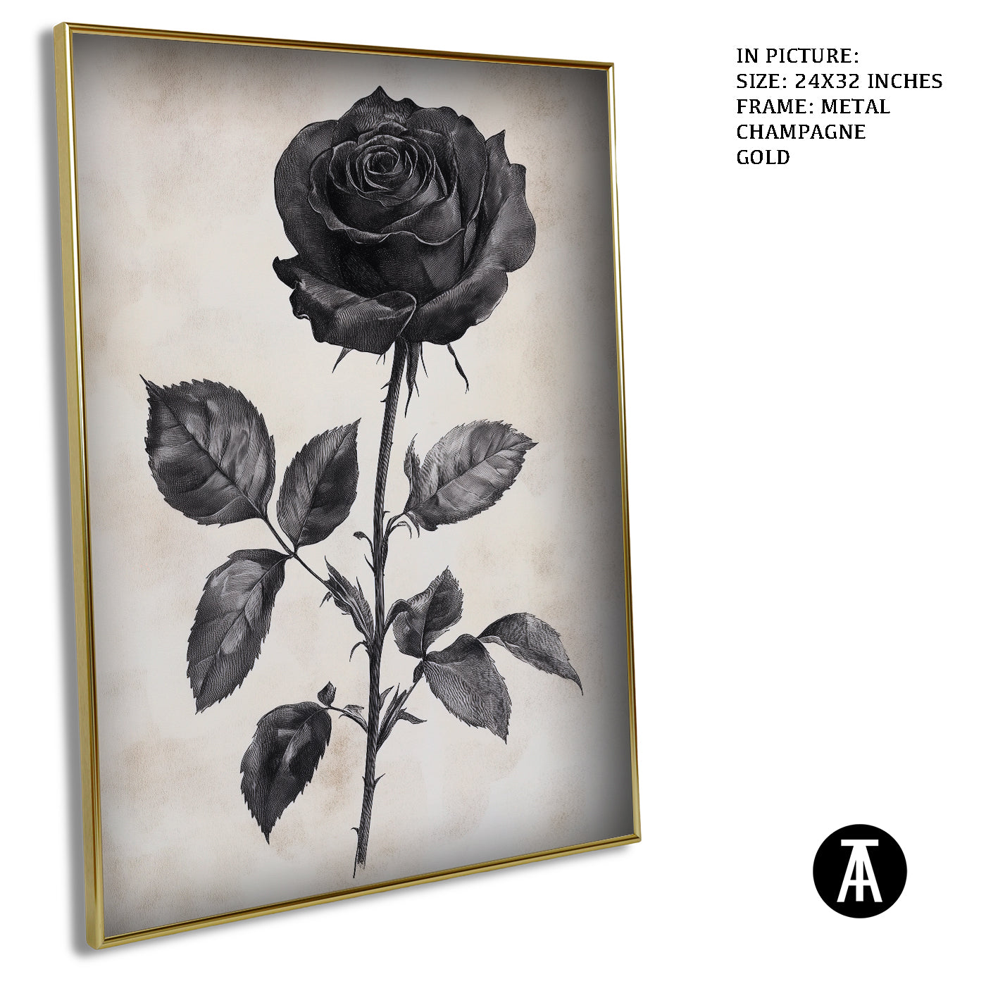 Artwork in Light Brown Frame