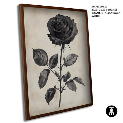 Artwork in Dark Wood Frame