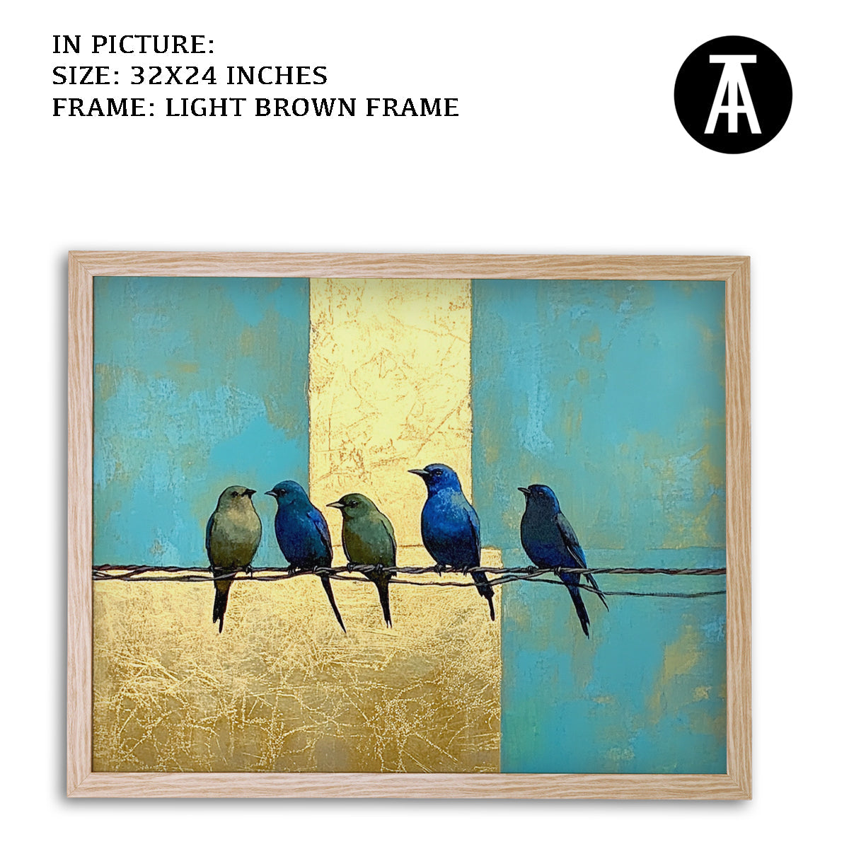Artwork in Dark Brown Frame