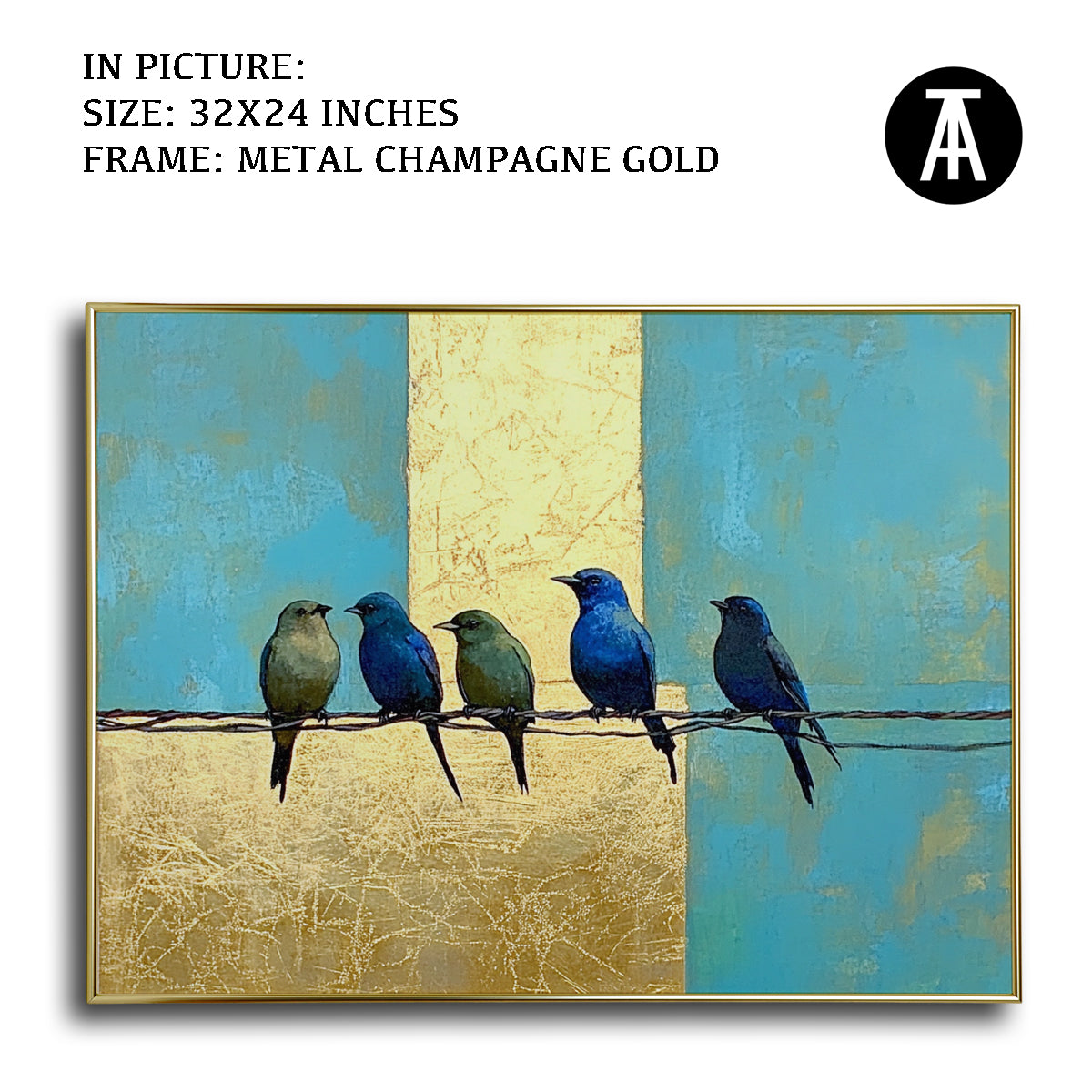 Artwork in Light Brown Frame