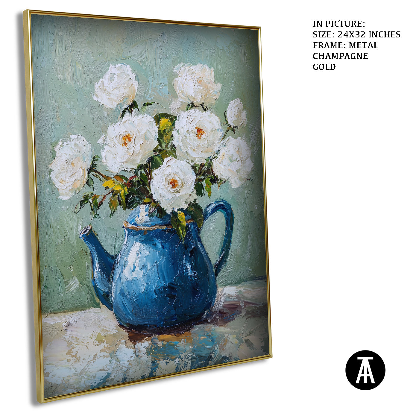 Artwork in Light Brown Frame