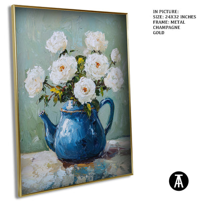 Artwork in Light Brown Frame
