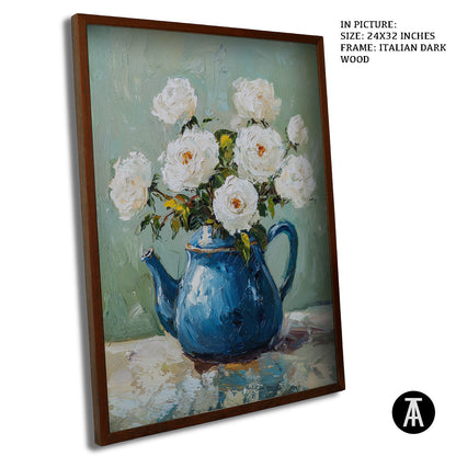 Artwork in Dark Wood Frame