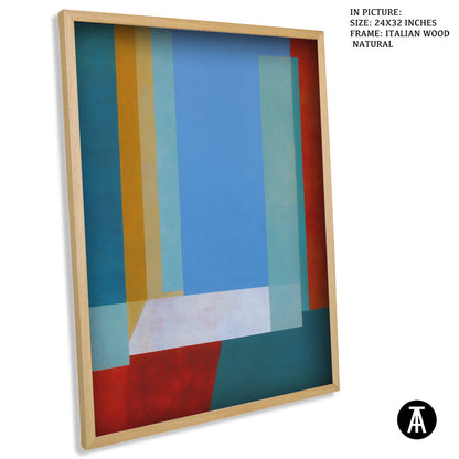 Artwork in Natural Wood Frame