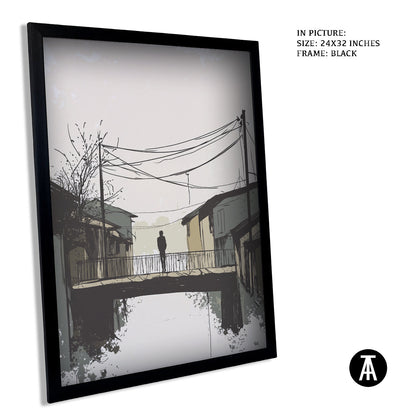 Artwork in Metal Earling Silver Frame
