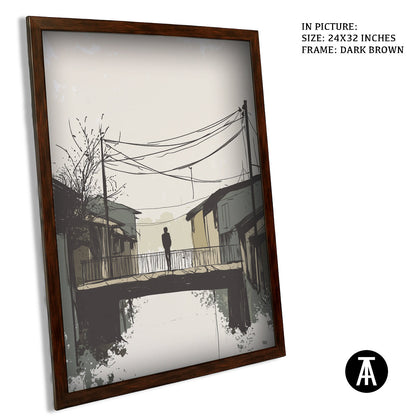 Artwork in Metal Champagne Gold Frame