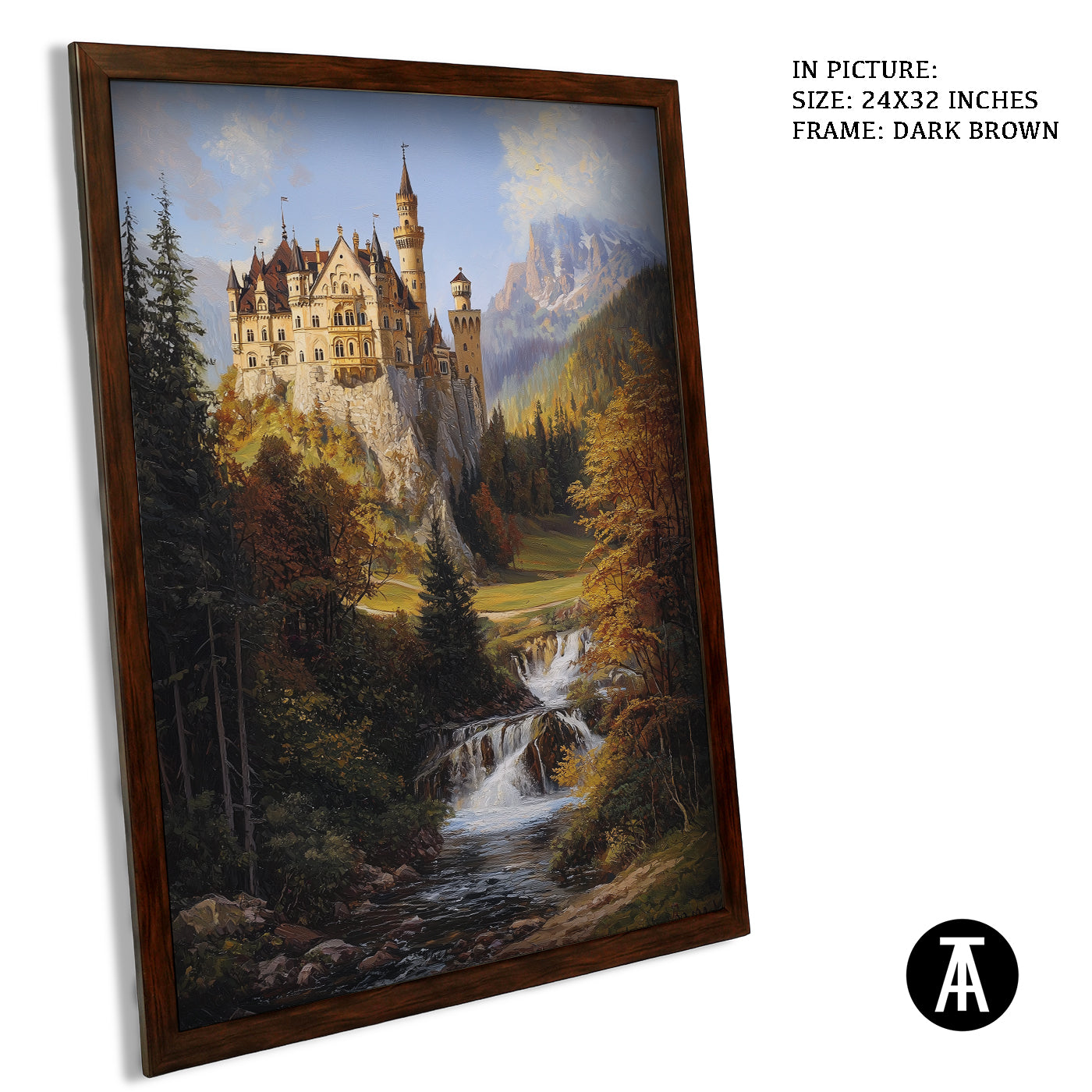 Artwork in Metal Champagne Gold Frame