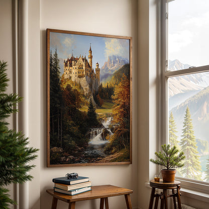 Swiss Alps Painting in a Lifestyle Setting