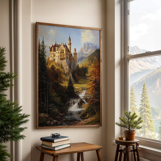 Swiss Alps Painting in a Lifestyle Setting