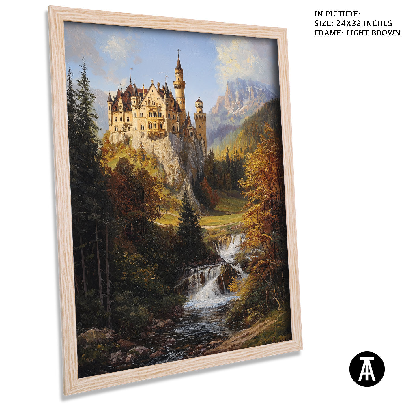 Artwork in Dark Brown Frame