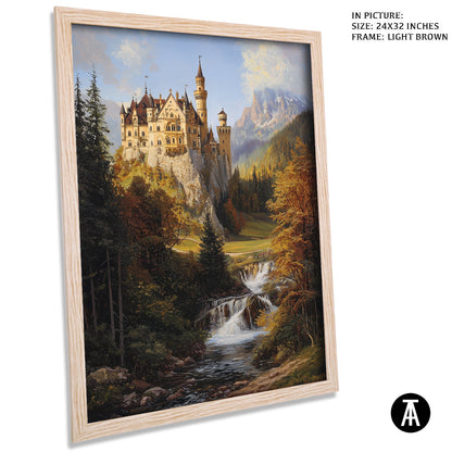 Artwork in Dark Brown Frame