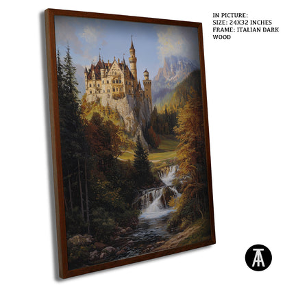 Artwork in Dark Wood Frame
