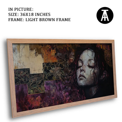 Artwork in Dark Brown Frame