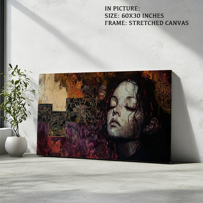 Artwork in Natural Wood Frame